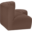 Meridian Furniture Arc Brown Vegan Leather Modular Sectional