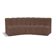 Meridian Furniture Arc Brown Vegan Leather Modular Sectional