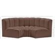 Meridian Furniture Arc Brown Vegan Leather Modular Sectional