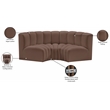 Meridian Furniture Arc Brown Vegan Leather Modular Sectional