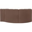 Meridian Furniture Arc Brown Vegan Leather Modular Sectional