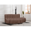 Meridian Furniture Arc Brown Vegan Leather Modular Sectional