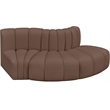 Meridian Furniture Arc Brown Vegan Leather Modular Sectional