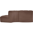 Meridian Furniture Arc Brown Vegan Leather Modular Sectional