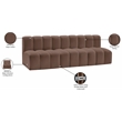 Meridian Furniture Arc Brown Vegan Leather Modular Sectional