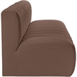 Meridian Furniture Arc Brown Vegan Leather Modular Sectional