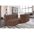 Meridian Furniture Arc Brown Vegan Leather Modular Sectional