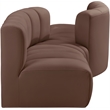 Meridian Furniture Arc Brown Vegan Leather Modular Sectional