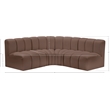 Meridian Furniture Arc Brown Vegan Leather Modular Sectional