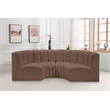 Meridian Furniture Arc Brown Vegan Leather Modular Sectional