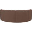 Meridian Furniture Arc Brown Vegan Leather Modular Sectional