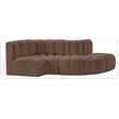 Meridian Furniture Arc Brown Vegan Leather Modular Sectional
