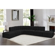 Meridian Furniture Arc Black Boucle Fabric Modular Sectional