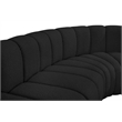 Meridian Furniture Arc Black Boucle Fabric Modular Sectional