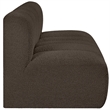 Meridian Furniture Arc Brown Boucle Fabric Modular Sectional