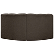 Meridian Furniture Arc Brown Boucle Fabric Modular Sectional