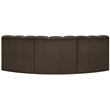 Meridian Furniture Arc Brown Boucle Fabric Modular Sectional