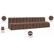 Meridian Furniture Arc Brown Vegan Leather Modular Sectional