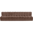 Meridian Furniture Arc Brown Vegan Leather Modular Sectional