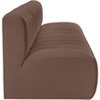 Meridian Furniture Arc Brown Vegan Leather Modular Sectional