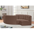 Meridian Furniture Arc Brown Vegan Leather Modular Sectional