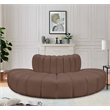 Meridian Furniture Arc Brown Vegan Leather Modular Sectional