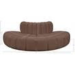 Meridian Furniture Arc Brown Vegan Leather Modular Sectional