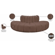 Meridian Furniture Arc Brown Vegan Leather Modular Sectional