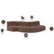 Meridian Furniture Arc Brown Vegan Leather Modular Sectional