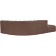 Meridian Furniture Arc Brown Vegan Leather Modular Sectional