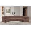 Meridian Furniture Arc Brown Vegan Leather Modular Sectional