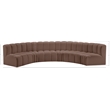 Meridian Furniture Arc Brown Vegan Leather Modular Sectional