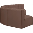 Meridian Furniture Arc Brown Vegan Leather Modular Sectional