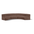 Meridian Furniture Arc Brown Vegan Leather Modular Sectional