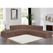Meridian Furniture Arc Brown Vegan Leather Modular Sectional