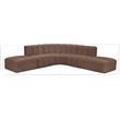 Meridian Furniture Arc Brown Vegan Leather Modular Sectional