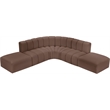 Meridian Furniture Arc Brown Vegan Leather Modular Sectional