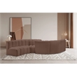 Meridian Furniture Arc Brown Vegan Leather Modular Sectional