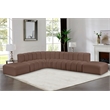 Meridian Furniture Arc Brown Vegan Leather Modular Sectional