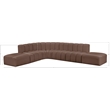 Meridian Furniture Arc Brown Vegan Leather Modular Sectional