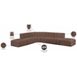 Meridian Furniture Arc Brown Vegan Leather Modular Sectional