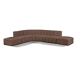Meridian Furniture Arc Brown Vegan Leather Modular Sectional