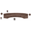 Meridian Furniture Arc Brown Vegan Leather Modular Sectional