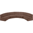 Meridian Furniture Arc Brown Vegan Leather Modular Sectional