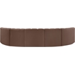 Meridian Furniture Arc Brown Vegan Leather Modular Sectional