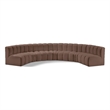 Meridian Furniture Arc Brown Vegan Leather Modular Sectional