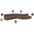 Meridian Furniture Arc Brown Vegan Leather Modular Sectional