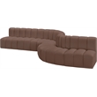 Meridian Furniture Arc Brown Vegan Leather Modular Sectional