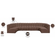 Meridian Furniture Arc Brown Vegan Leather Modular Sectional