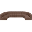 Meridian Furniture Arc Brown Vegan Leather Modular Sectional